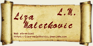 Liza Maletković vizit kartica